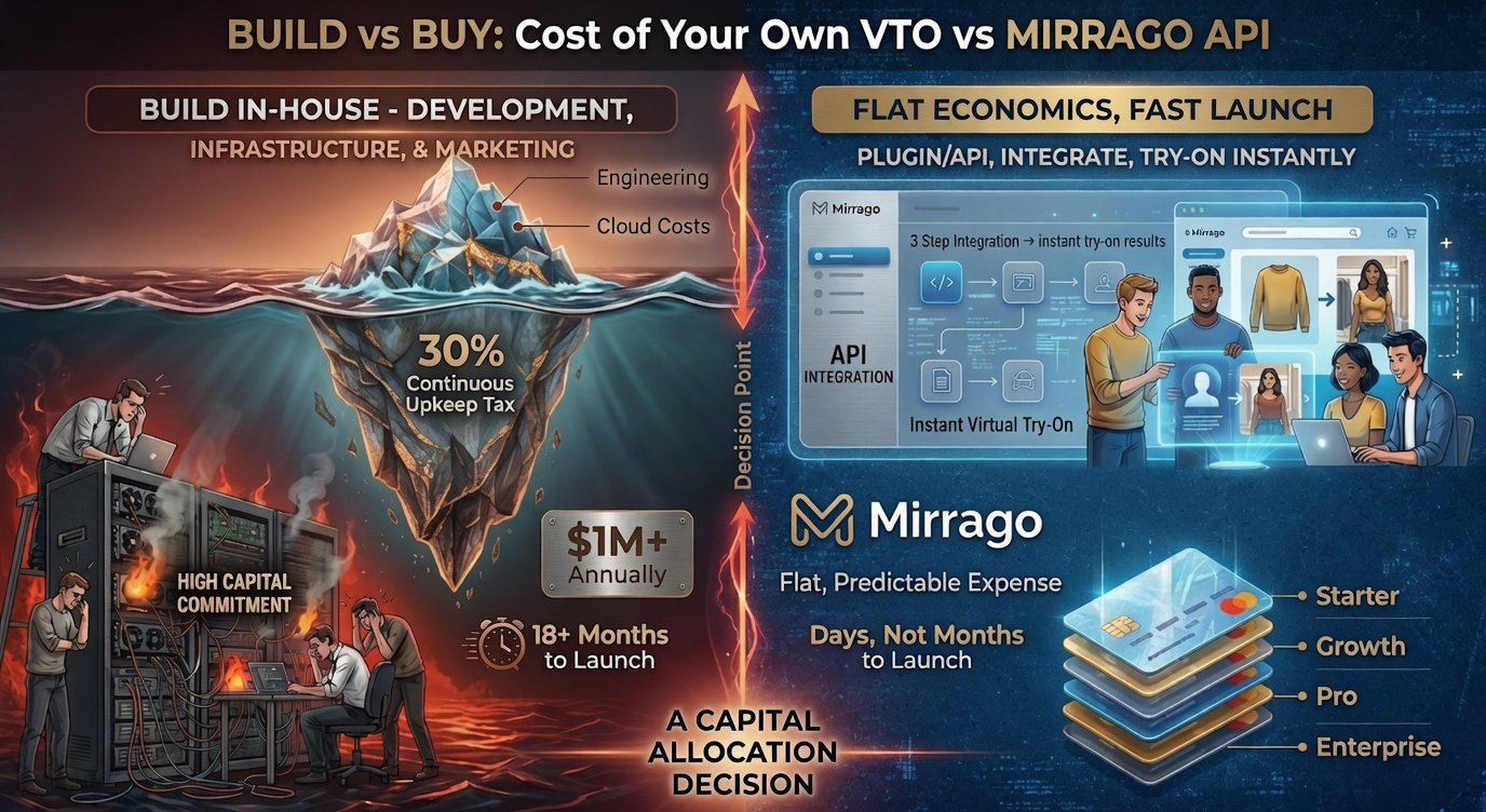 Build vs Buy: Cost of Developing Your Own Virtual Try-On vs Using Mirrago API
