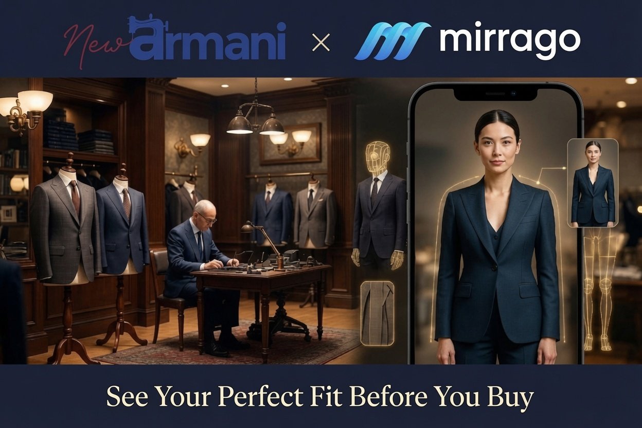 How do we integrate the Mirrago virtual try-on plugin on the New Armani Tailor?