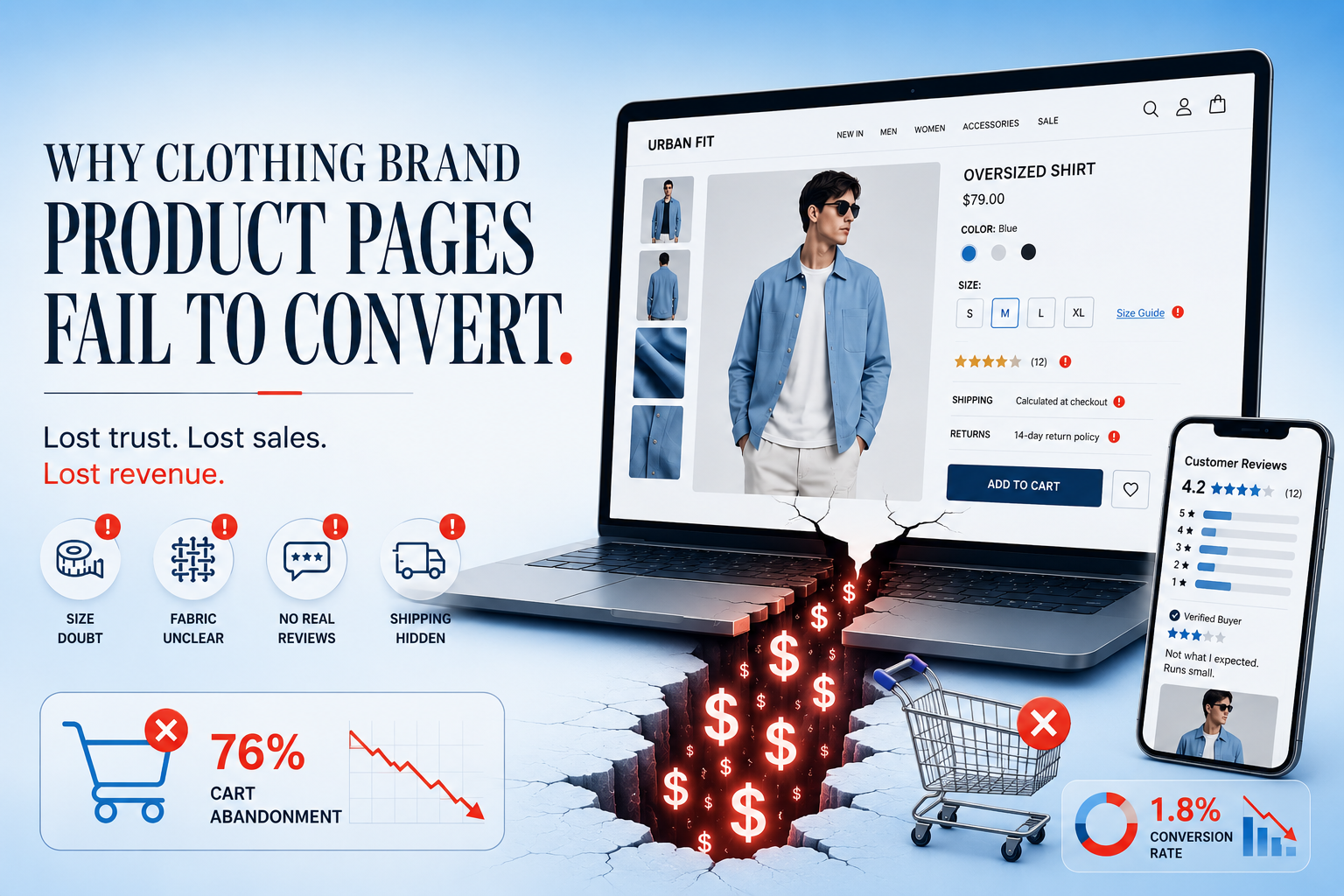 Why Clothing Brand Product Pages Fail to Convert and What That Silence Is Costing You