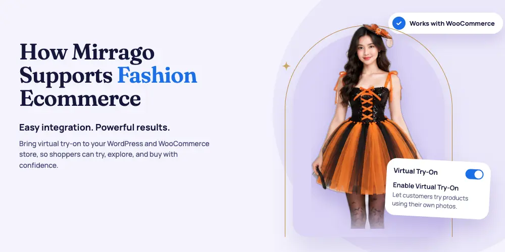 Mirrago virtual try-on plugin for WordPress and WooCommerce stores